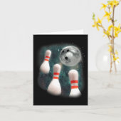 Drei Candlepin Moon 3 Bowling Button Weird Funny B Karte (Gelbe Blume)