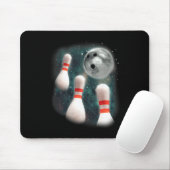 Drei Candlepin Moon 3 Bowling Button Weird Funny B Mousepad (Mit Mouse)