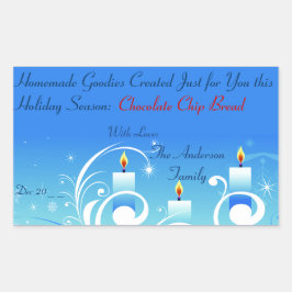 Drei Candles, hausgemachte Geschenke Quadratischer Aufkleber