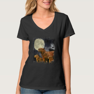 Drei Capybara Mond Capybara Meme Mystisches Capyba T-Shirt