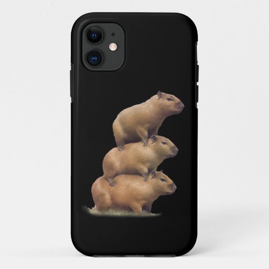 Drei Capybaras Funny Capybara Spaß Case-Mate iPhone Hülle (Rückseite)