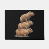 Drei Capybaras Funny Capybara Spaß Fußmatte (Vorderseite)