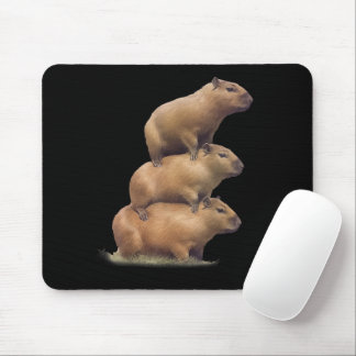 Drei Capybaras Funny Capybara Spaß Mousepad