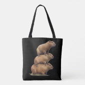 Drei Capybaras Funny Capybara Spaß Tasche (Rückseite)
