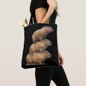 Drei Capybaras Funny Capybara Spaß Tasche (Von Nahem)