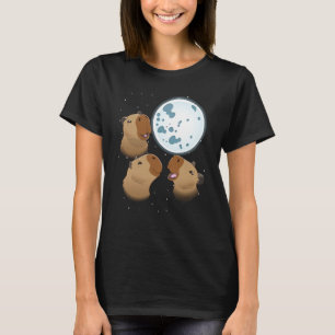 Drei Capybaras Mond 3 Capybara Heulen bei der Muh T-Shirt