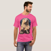 Drei Capybaras und Moon Funny Capybara Spaß Cape T-Shirt (Vorne ganz)