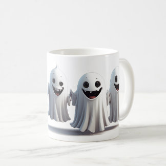Drei Cartoon-Geisterfreunde bereit für Halloween � Kaffeetasse