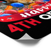 Drei Cat Happy 4. Juli Ballon Lover unabhängig Poster (Ecke)