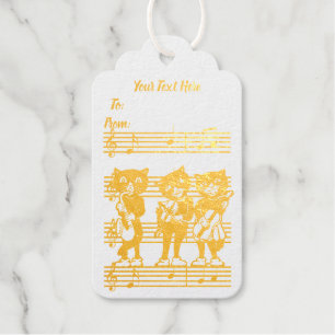 Drei Cat Musicians, die Instrumentalmusik spielen Geschenkanhänger