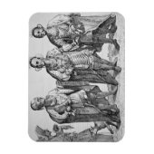 Drei Cherokee Chiefs, 1762 (Gravur) Magnet (Vertikal)