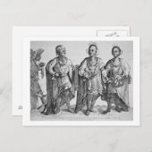 Drei Cherokee Chiefs, 1762 (Gravur) Postkarte (Vorne/Hinten)