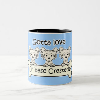 Drei Chinesen Cresteds Zweifarbige Tasse