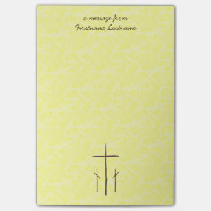 Drei christliche Kreuze Golgota Post-it Klebezettel