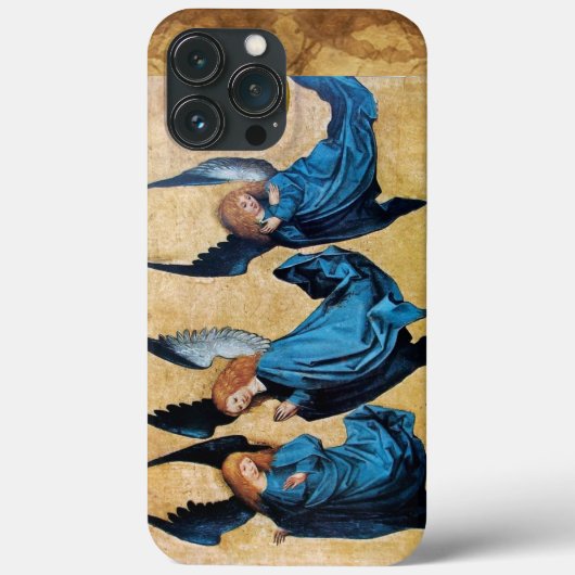 DREI CHRISTMAS ANGELEGENHEITEN IM BLAUEN PARCHMENT Case-Mate iPhone HÜLLE (Rückseite)