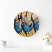 DREI CHRISTMAS ANGELN IN BLAU GROßE WANDUHR (Zuhause)