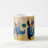 DREI CHRISTMAS ANGELN IN BLAU / Saphir Gemstone Kaffeetasse (Mittel)