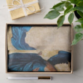 DREI CHRISTMAS ANGELN IN BLAU SEIDENPAPIER (Geschenk)