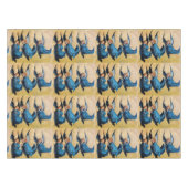 DREI CHRISTMAS ANGELN IN BLAU TISCHDECKE (Vorderseite (Horizontal))