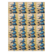 DREI CHRISTMAS ANGELN IN BLAU TISCHDECKE (Vorderseite)