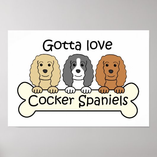 Drei Cocker-Spaniels Poster (Vorne)
