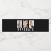 Drei Collage Abschluss benutzerdefiniert Wasserflaschenetikett (Einzelnes Label)