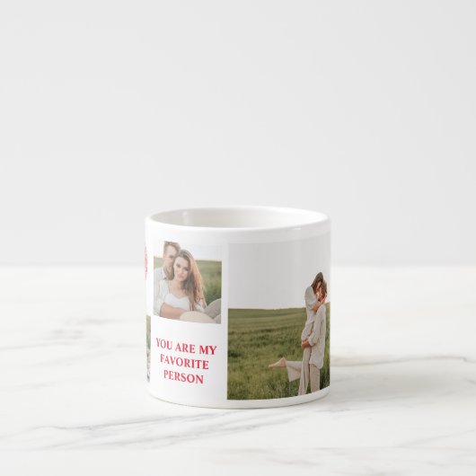 Drei Collage Couple Foto | Valentines Gift Espressotasse (Vorderseite)