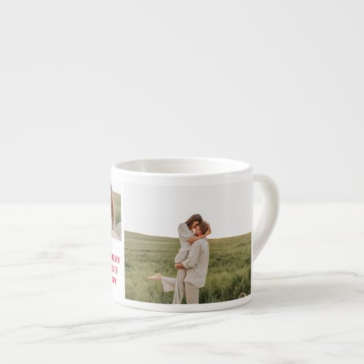 Drei Collage Couple Foto | Valentines Gift Espressotasse (Vorderseite Rechts)
