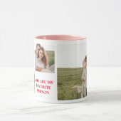 Drei Collage Couple Foto | Valentines Gift Tasse (Zentrum)