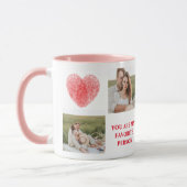 Drei Collage Couple Foto | Valentines Gift Tasse (Links)