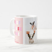 Drei Collage Foto | Dog Valentines Gift Kaffeetasse (Vorderseite Links)