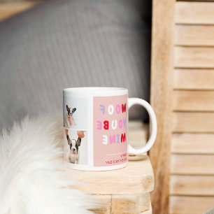 Drei Collage Foto Dog Valentines Gift Kaffeetasse