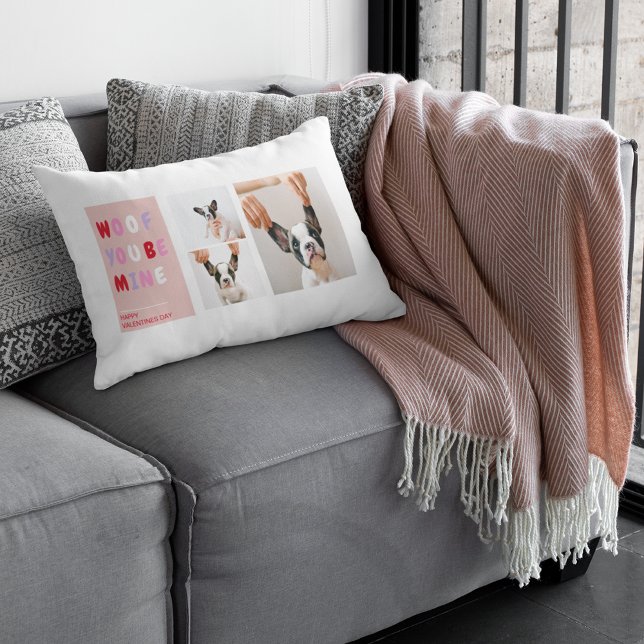 Drei Collage Foto | Dog Valentines Gift Lendenkissen (Von Creator hochgeladen)