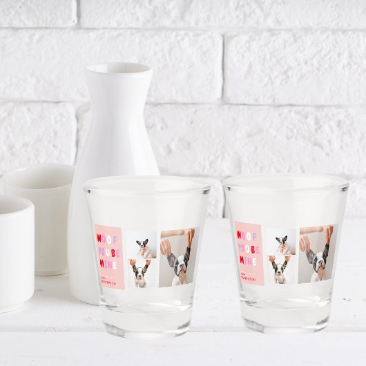 Drei Collage Foto | Dog Valentines Gift Schnapsglas