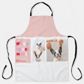 Drei Collage Foto | Dog Valentines Gift Schürze (Vorderseite)