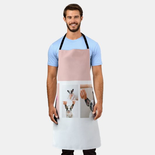 Drei Collage Foto | Dog Valentines Gift Schürze (Getragen)