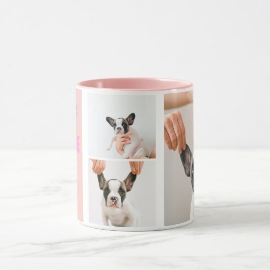 Drei Collage Foto | Dog Valentines Gift Tasse (Zentrum)
