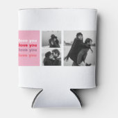 Drei Collage Foto | Farbenfrohe Liebe Ihr Valentin Dosenkühler (Vorderseite)