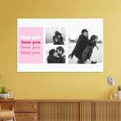 Drei Collage Foto | Farbenfrohe Liebe Ihr Valentin Leinwanddruck (Insitu (Wohnzimmer))
