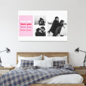 Drei Collage Foto | Farbenfrohe Liebe Ihr Valentin Leinwanddruck (Insitu (Schlafzimmer))