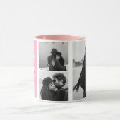 Drei Collage Foto | Farbenfrohe Liebe Ihr Valentin Tasse (Zentrum)