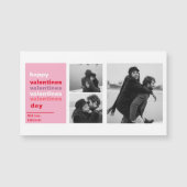 Drei Collage Foto | Farbenfrohe Valentingeschenke Magnetkarte (Vorderseite)