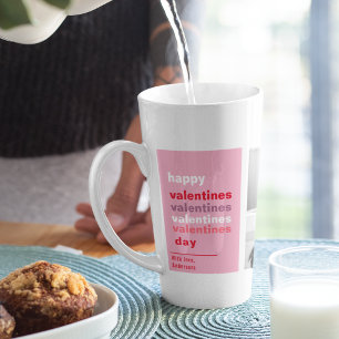 Drei Collage Foto   Farbenfrohe Valentingeschenke Milchtasse