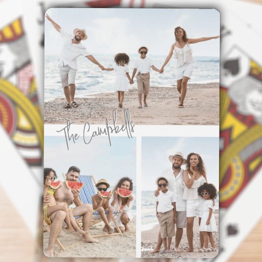 Drei Collage Individuelle Name Spielkarten