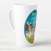 Drei Collie-Osterhasen  Milchtasse (Linke Ecke)