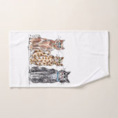 Drei coole Katzen Skizze Handtuch (Handtuch)
