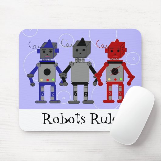 Drei Coole Roboter Mousepad (Mit Mouse)