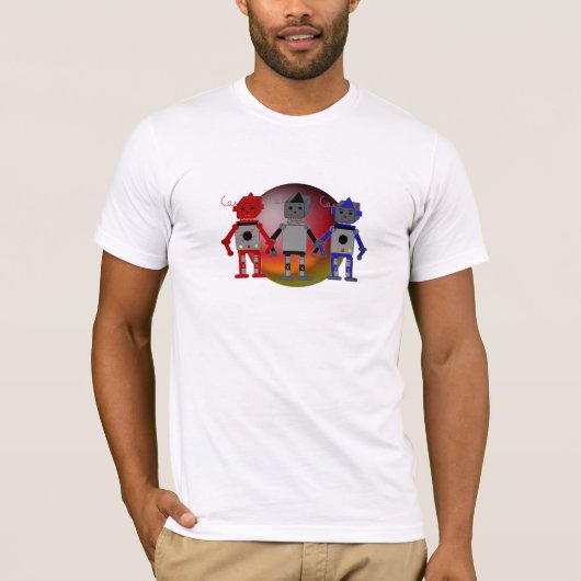Drei Coole Roboter T-Shirt (Vorderseite)