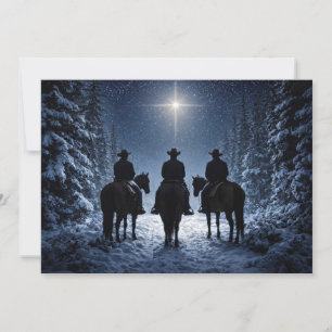 Drei Cowboys, geführt vom Nordstern-Weihnachten