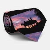 Drei Cowboys in der Sunset-Krawatte Krawatte (Gerollt)